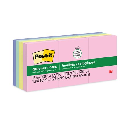 POST-IT Note, Post-It, 1.5"X2", Assortd, PK12 653RPA